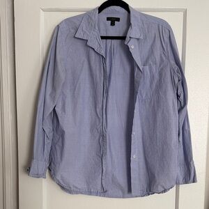 J Crew Classic Poplin Light Blue Button-Up Shirt